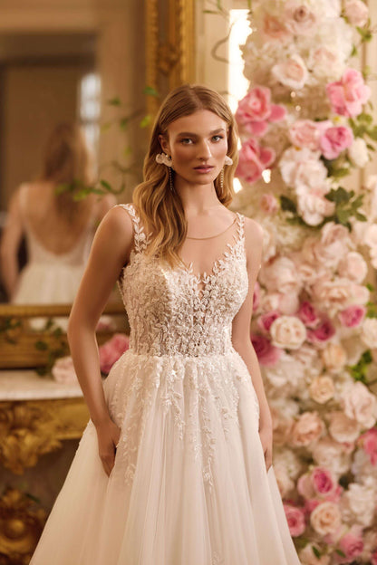 KatrinFAVORboutique-Tulle a line wedding gown Destination wedding gowns