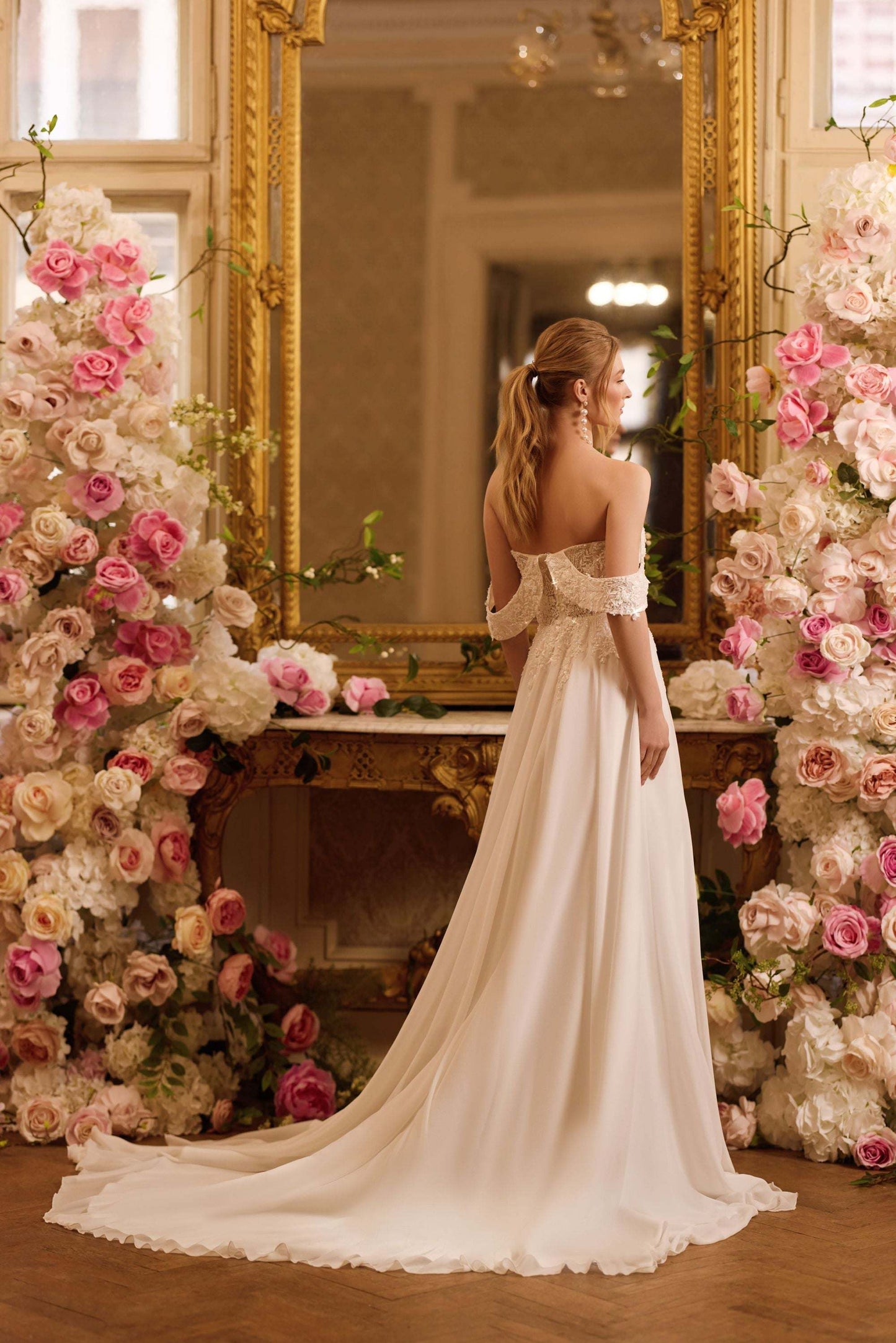 KatrinFAVORboutique-Off the shoulder beach wedding dress Best bridal gowns