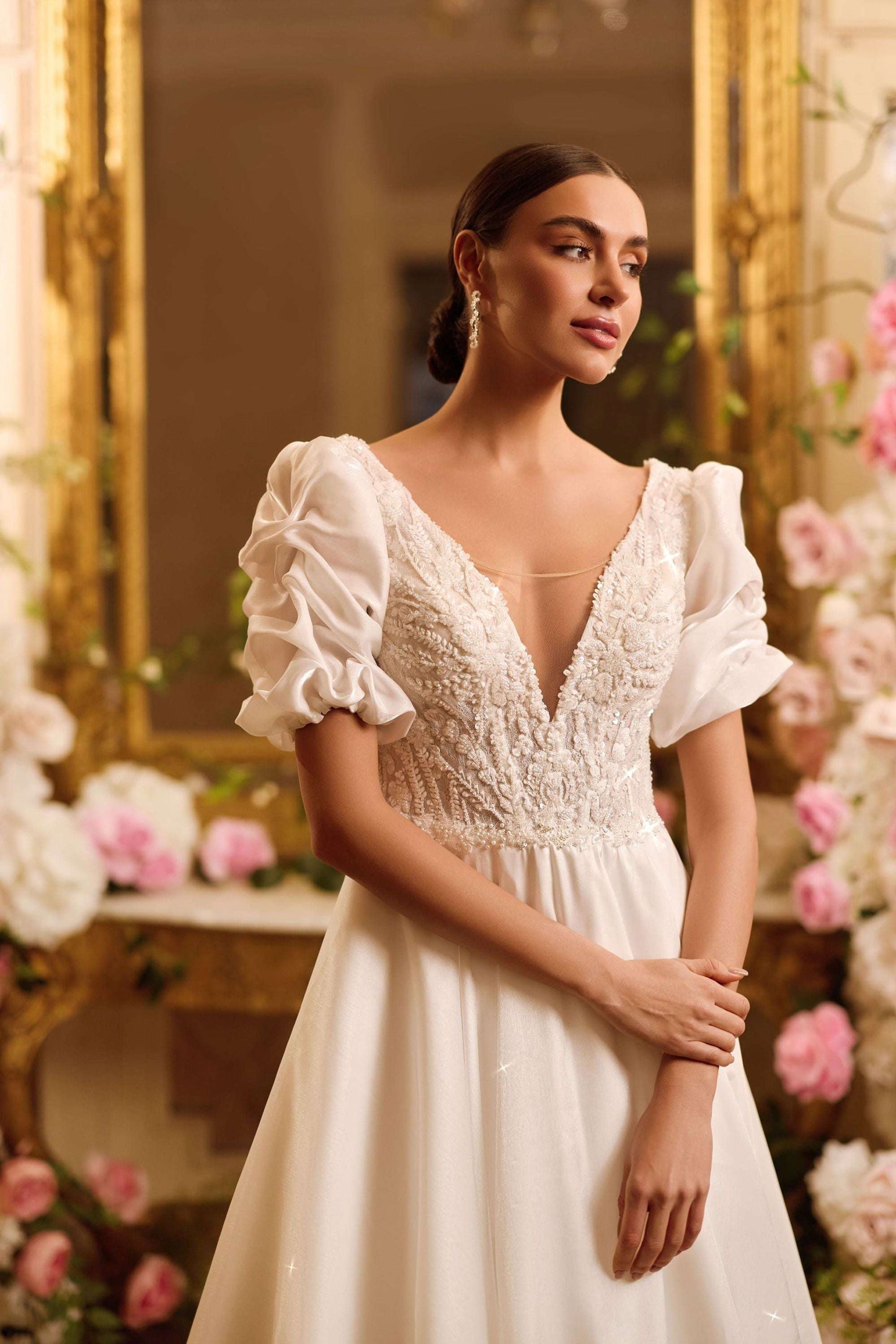 KatrinFAVORboutique-Organza silk wedding dress Romantic wedding gowns