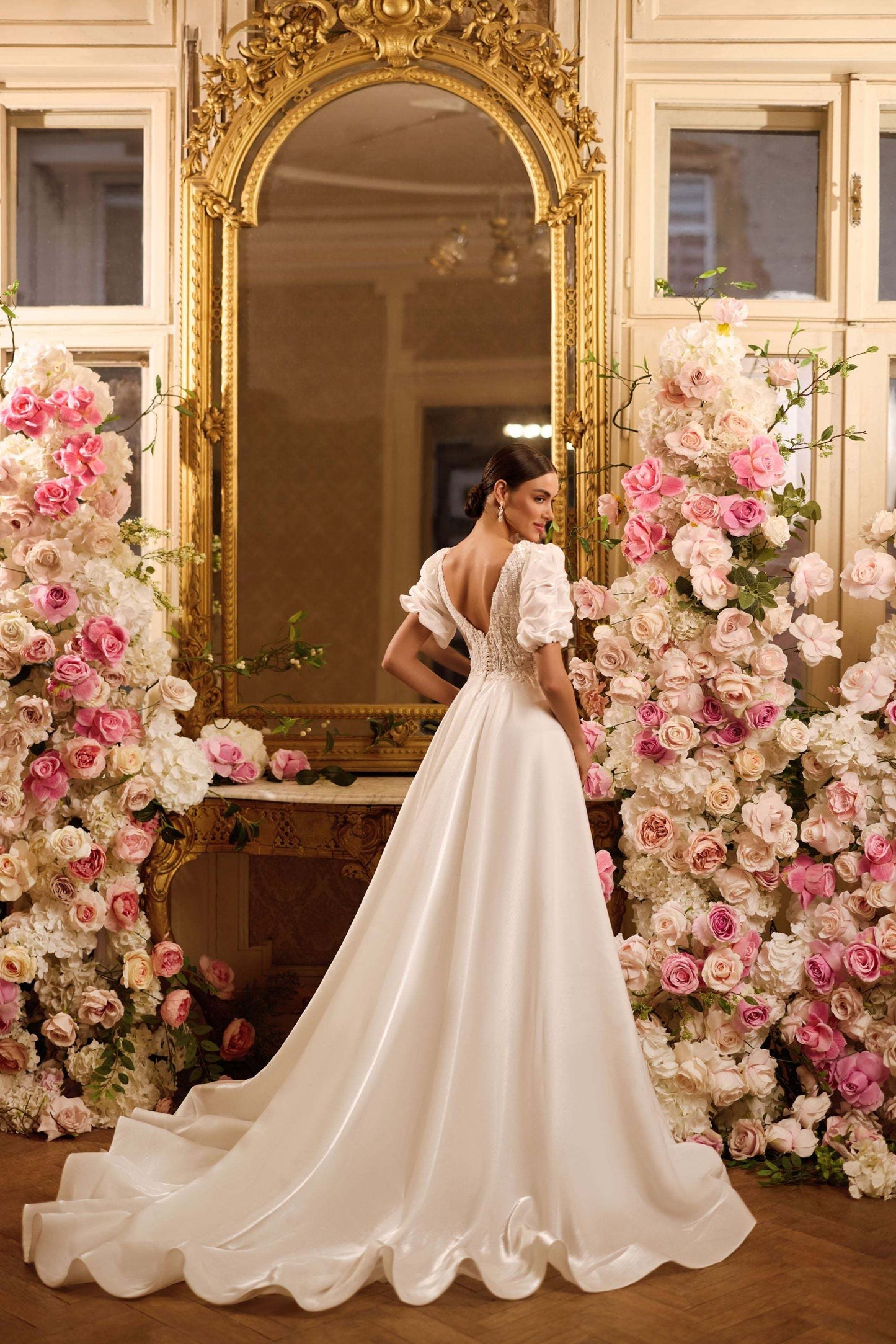 KatrinFAVORboutique-Organza silk wedding dress Romantic wedding gowns