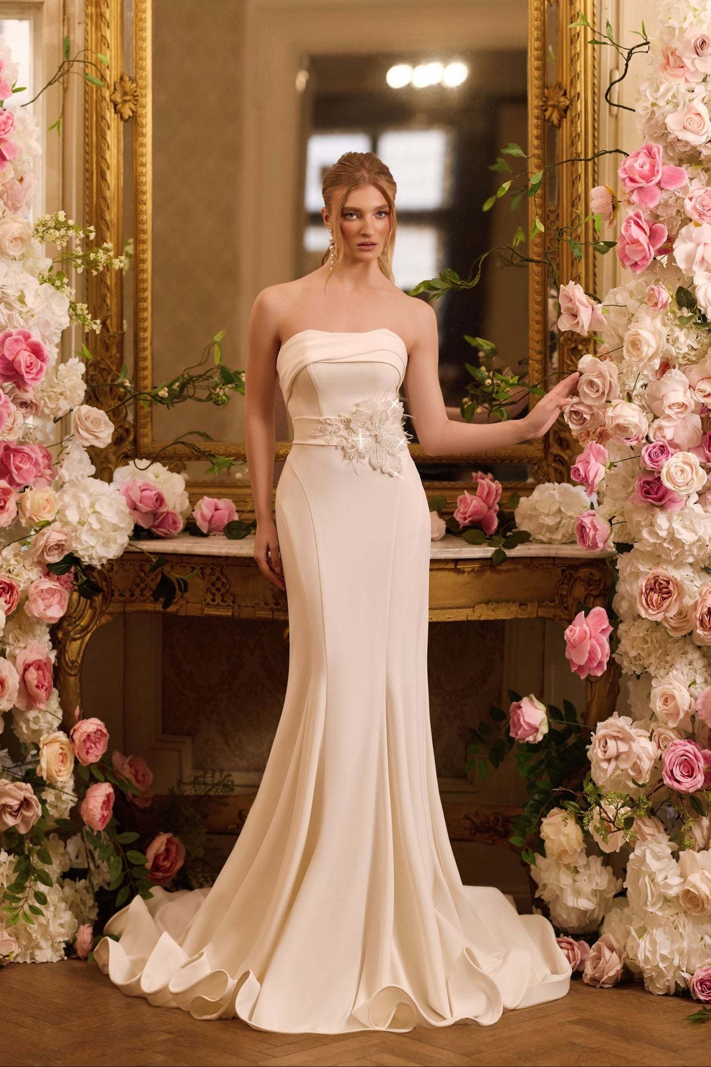KatrinFAVORboutique-
Strapless mermaid wedding dress Bridal made dresses