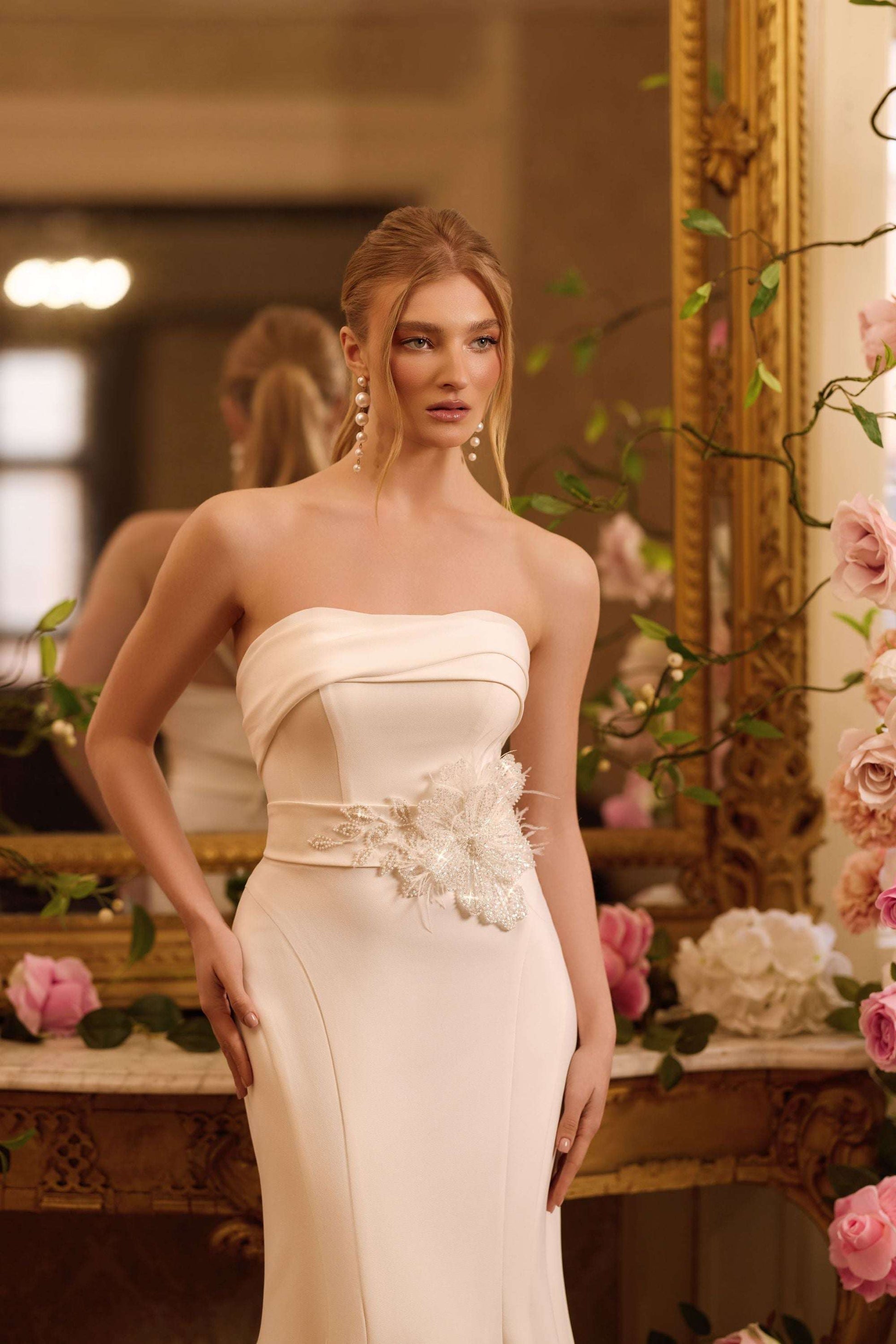 KatrinFAVORboutique-
Strapless mermaid wedding dress Bridal made dresses