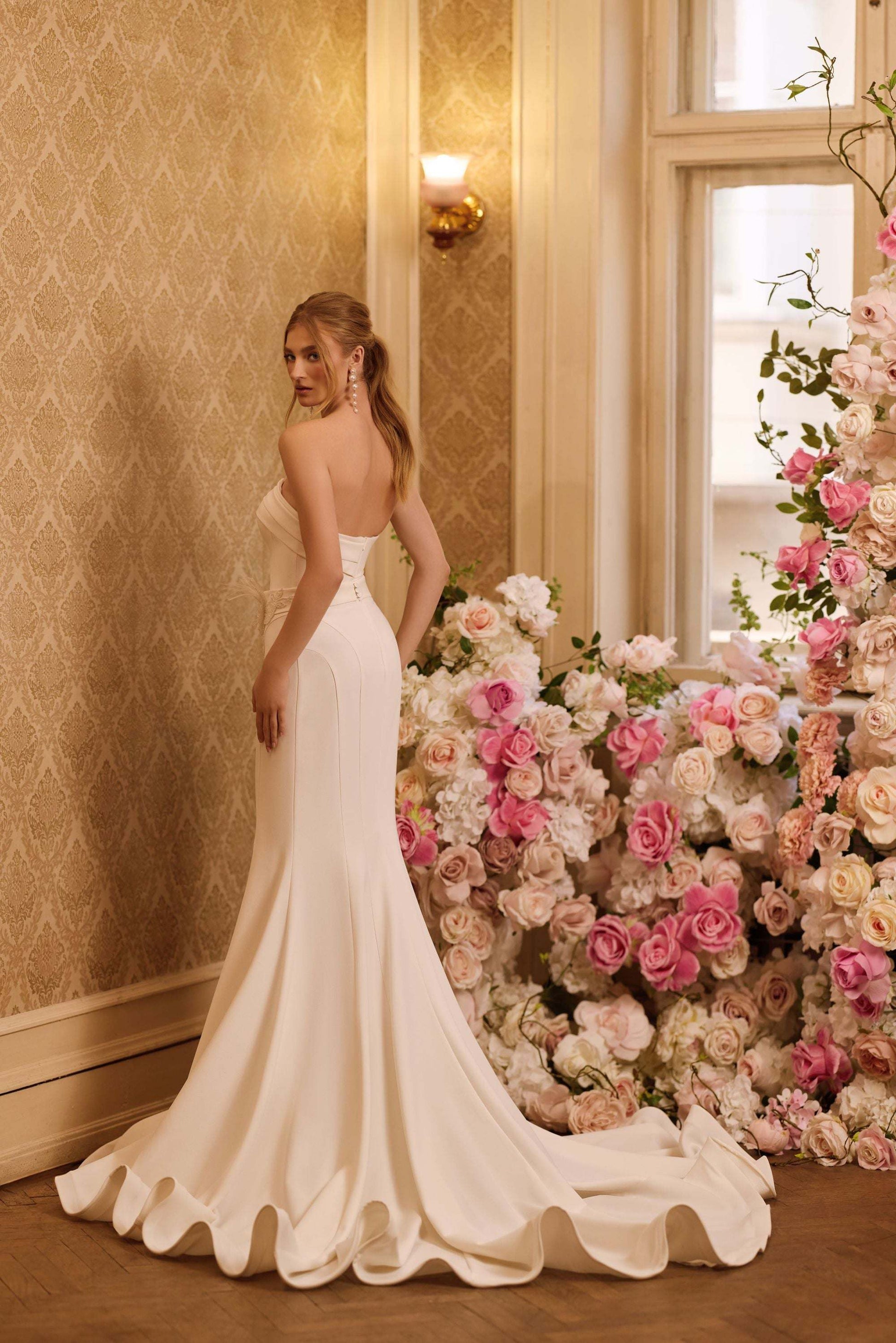 KatrinFAVORboutique-
Strapless mermaid wedding dress Bridal made dresses