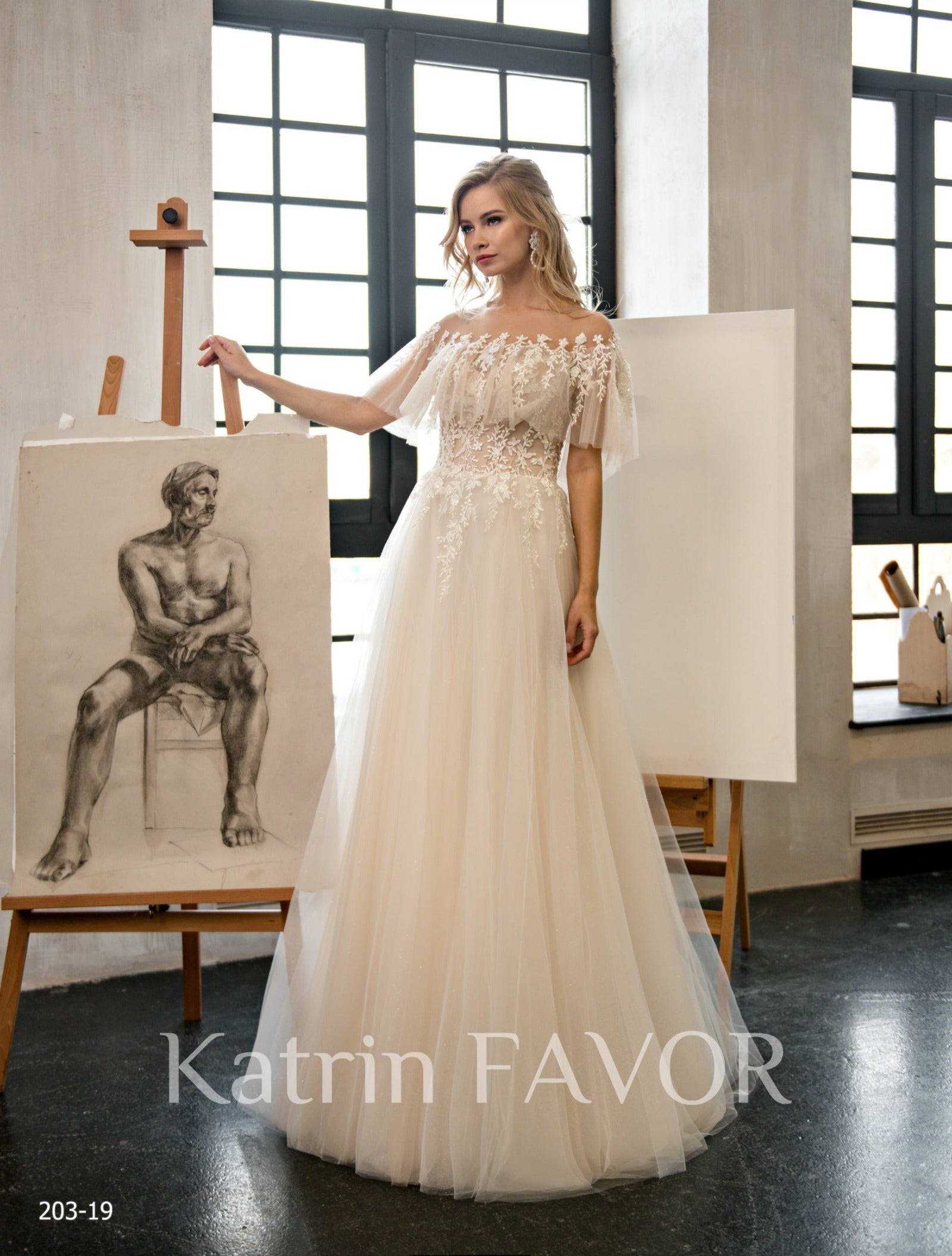 KatrinFAVORboutique-Off the shoulder fairy wedding dress