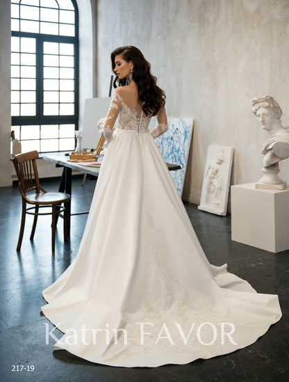 KatrinFAVORboutique-Long sleeve princess wedding dress