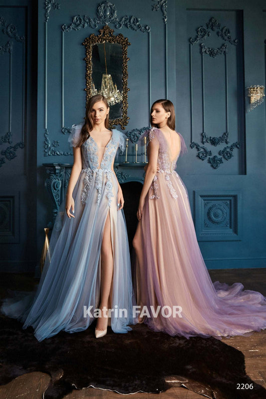 KatrinFAVORboutique-Long tulle dress Non traditional wedding clothes