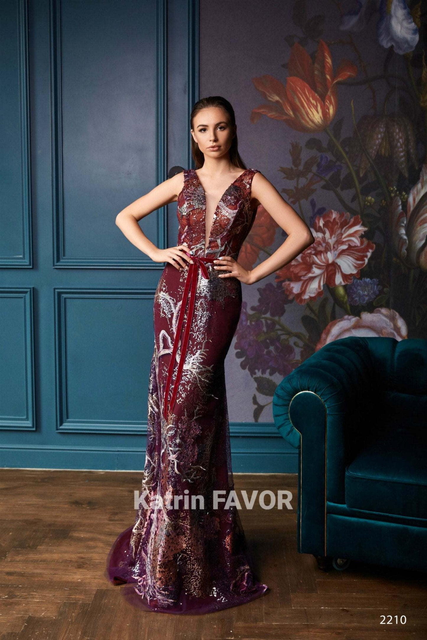 KatrinFAVORboutique-Fitted formal dress Maxi dress evening gown