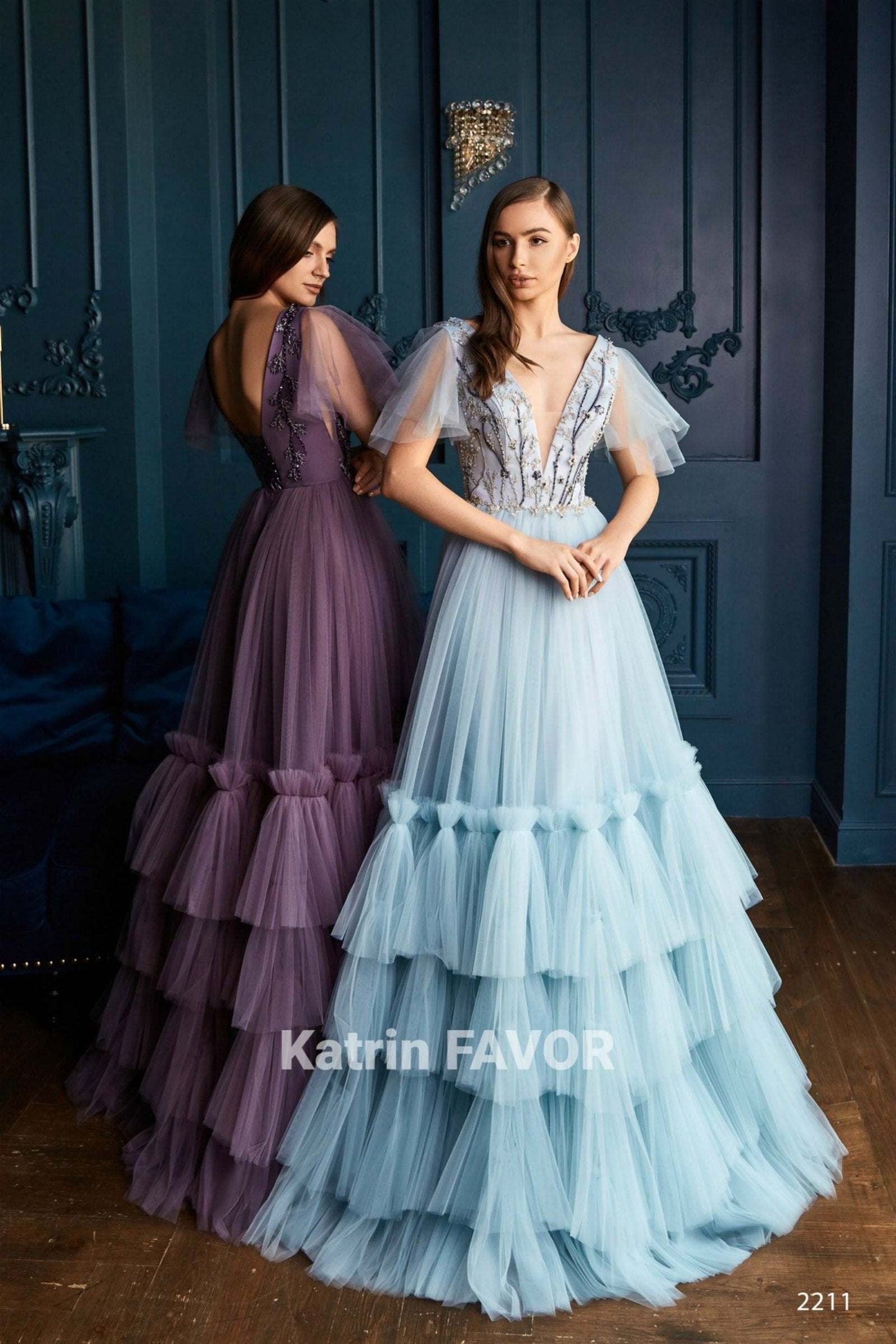 KatrinFAVORboutique-Ruffle maxi dress Formal dress party wear