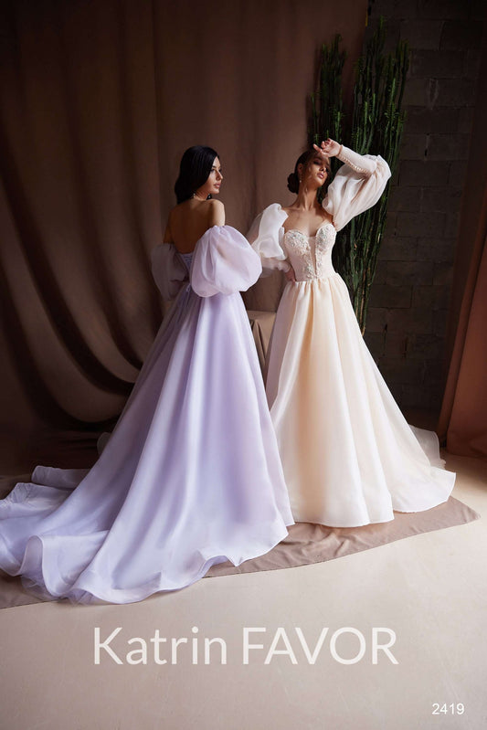 KatrinFAVORboutique-Fairy gown Organza evening dress Corset prom dress