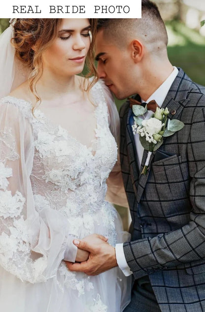 KatrinFAVORboutique-Bridal dress v neck Simple and cheap wedding dresses