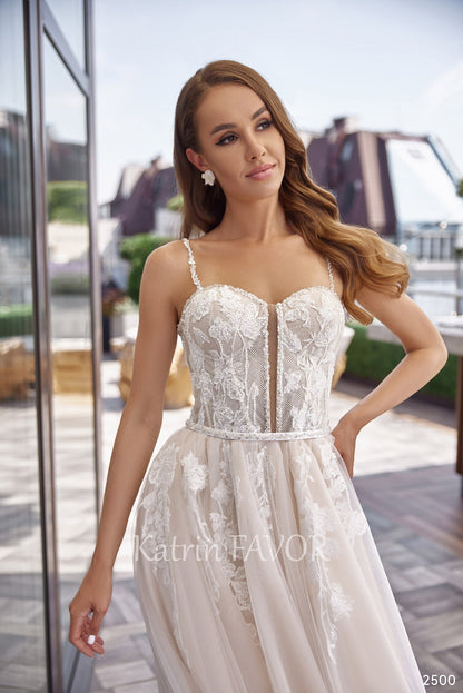 KatrinFAVORboutique-Fairy puff sleeve two piece wedding dress