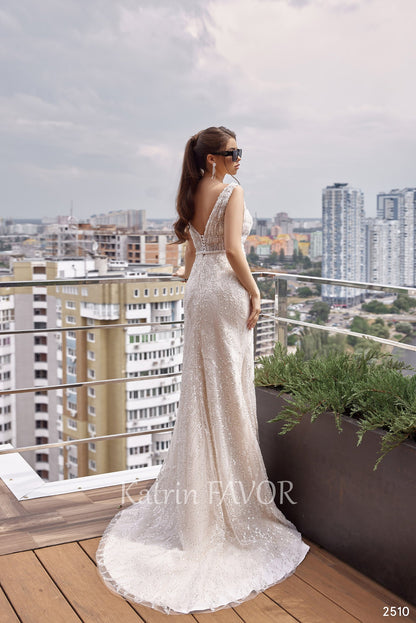 KatrinFAVORboutique-Two piece sparkle tulle robe wedding dress