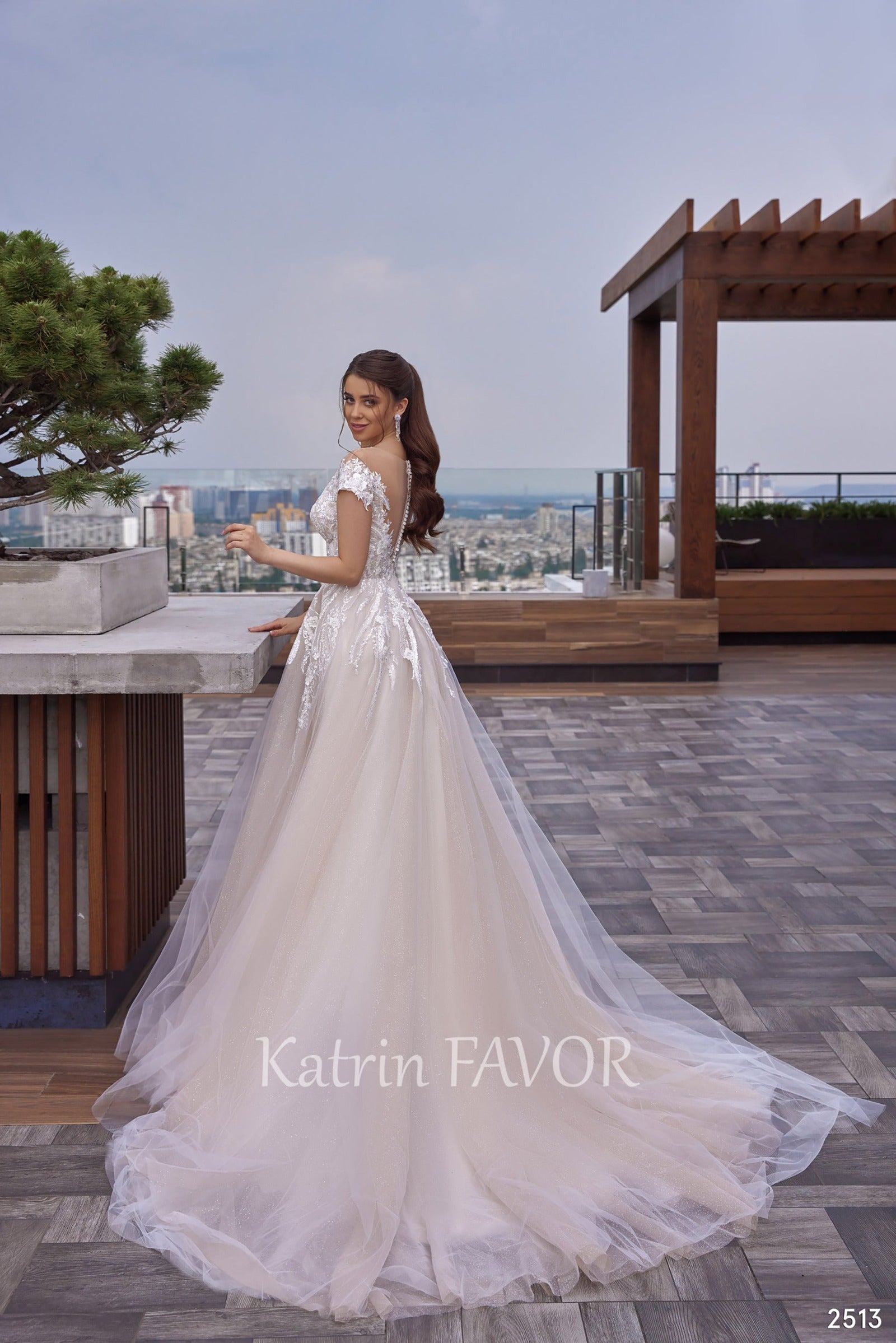 KatrinFAVORboutique-Blush embroidered rustic wedding dress