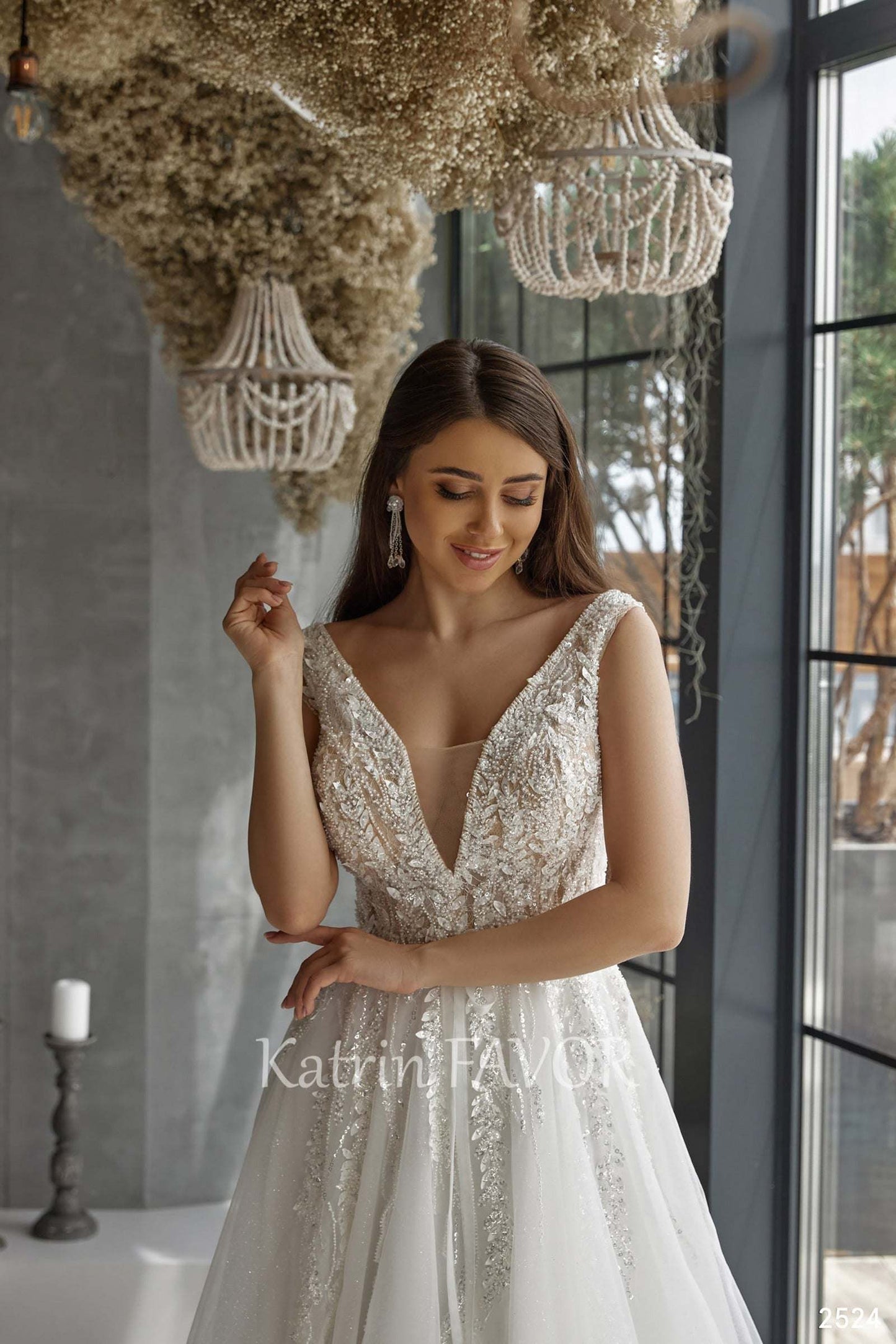 KatrinFAVORboutique-A line dress wedding Romantic wedding gown 