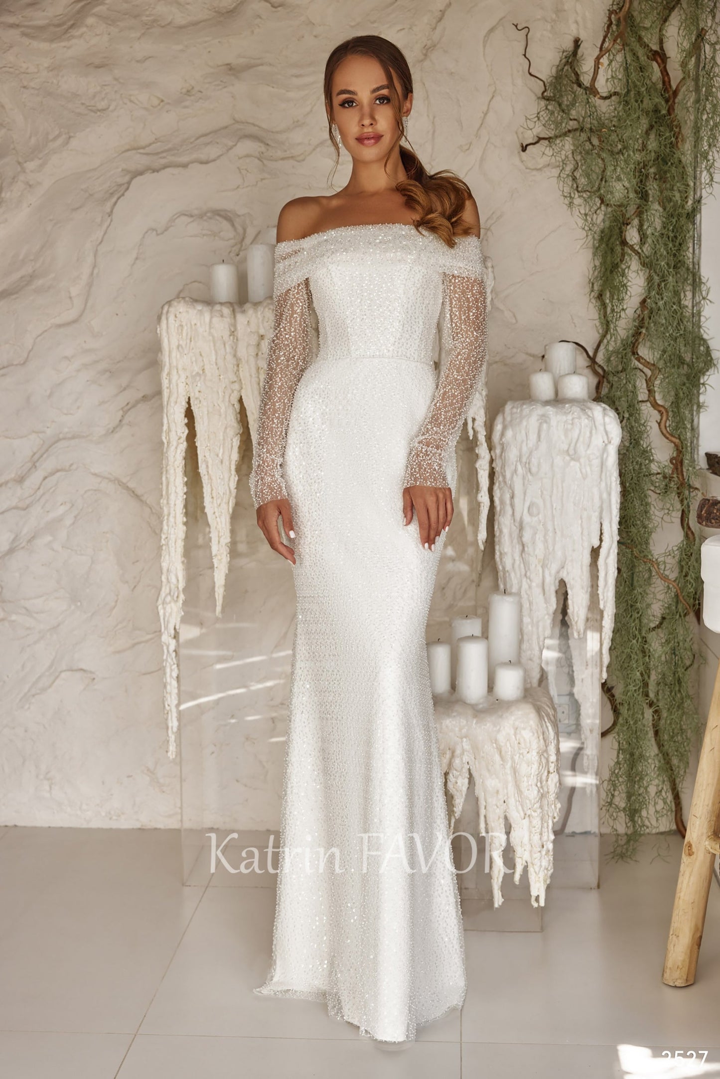 KatrinFAVORboutique-Two piece beaded wedding dress