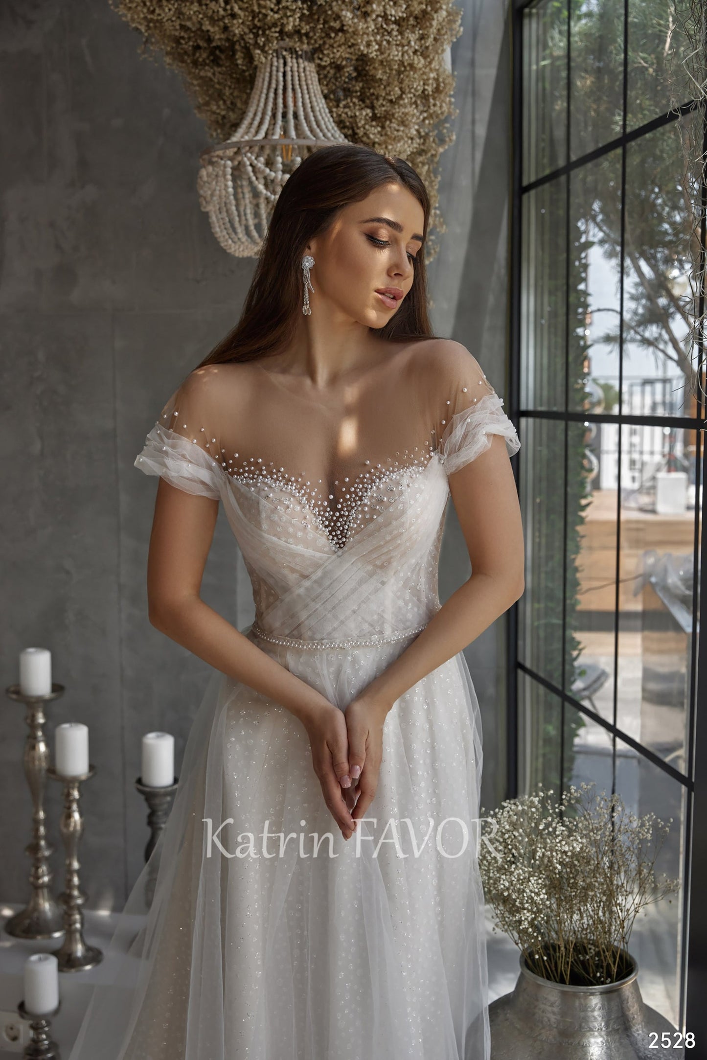 KatrinFAVORboutique-Off the shoulder beaded ethereal wedding dress