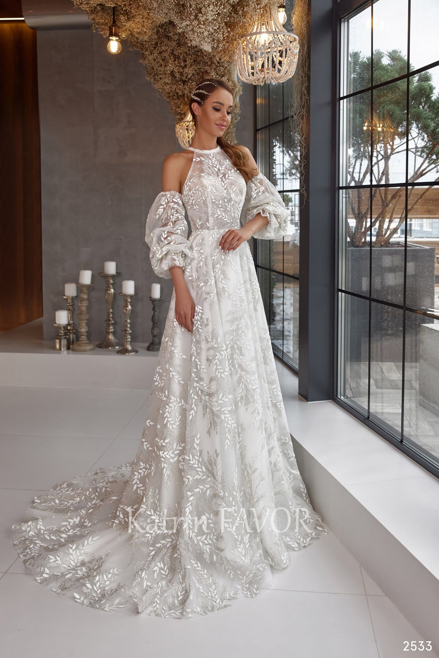 KatrinFAVORboutique-Sparkle a-line halter wedding dress