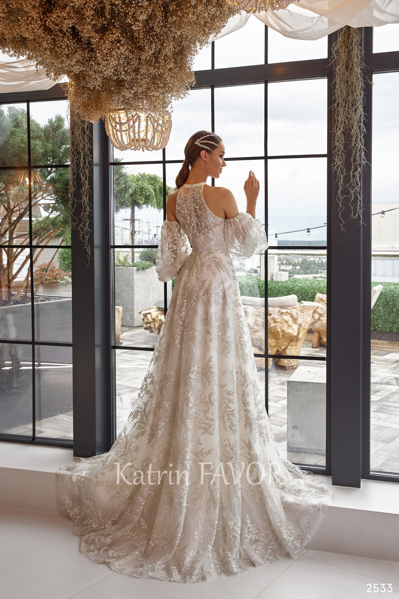 KatrinFAVORboutique-Sparkle a-line halter wedding dress