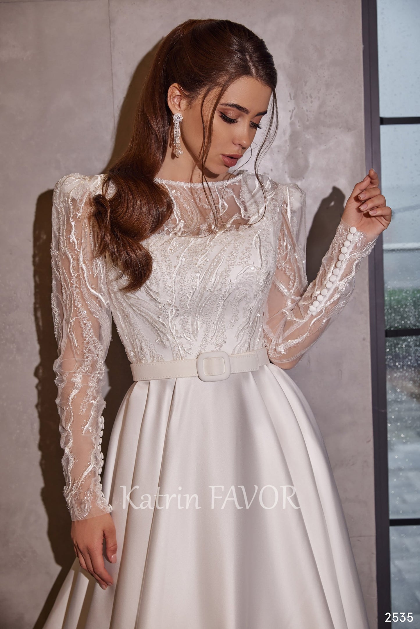 KatrinFAVORboutique-Modest long sleeve wedding dress