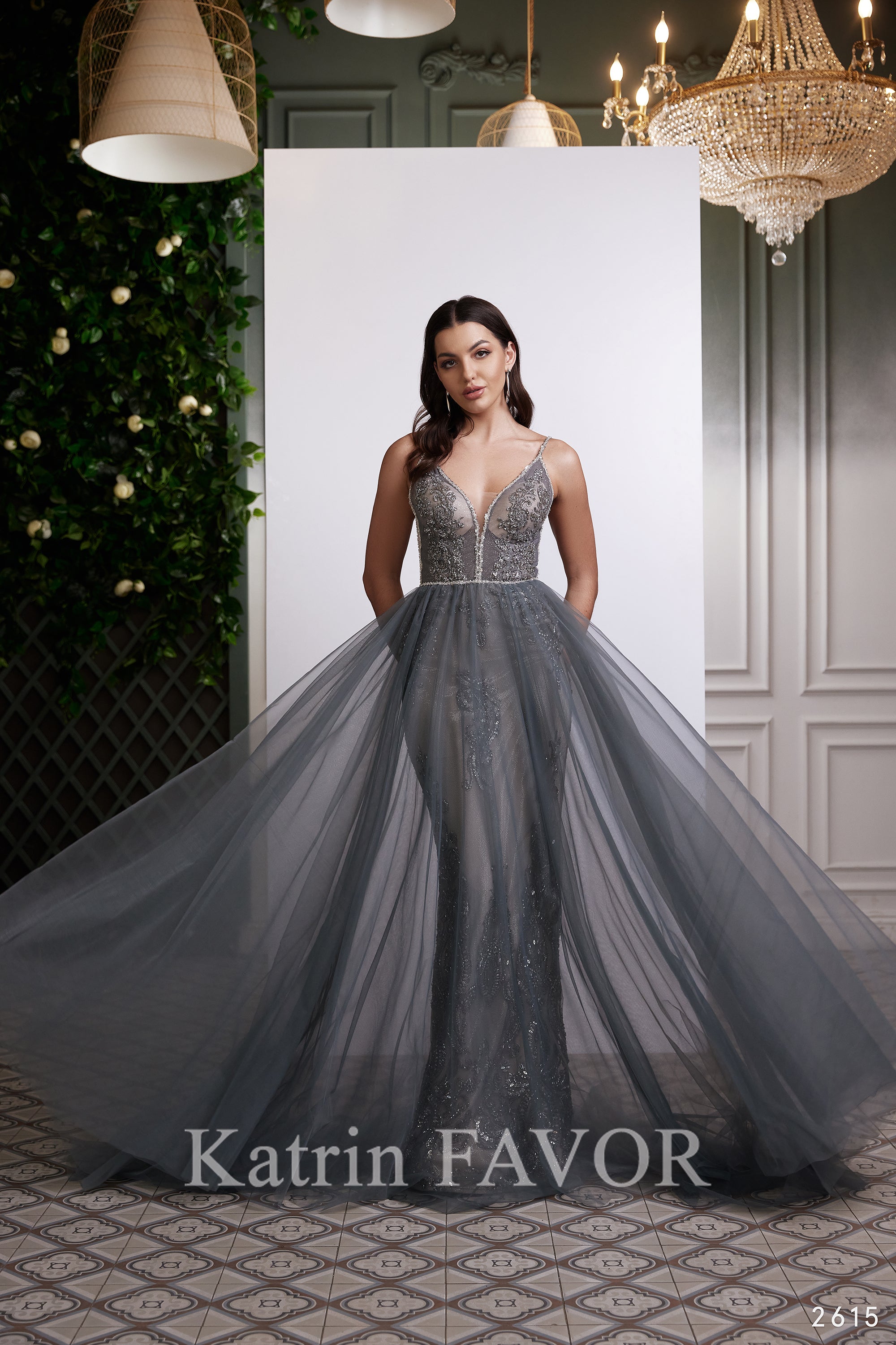 Grey formal dress Colorful wedding dress KatrinFAVOR Katrin FAVOR boutique