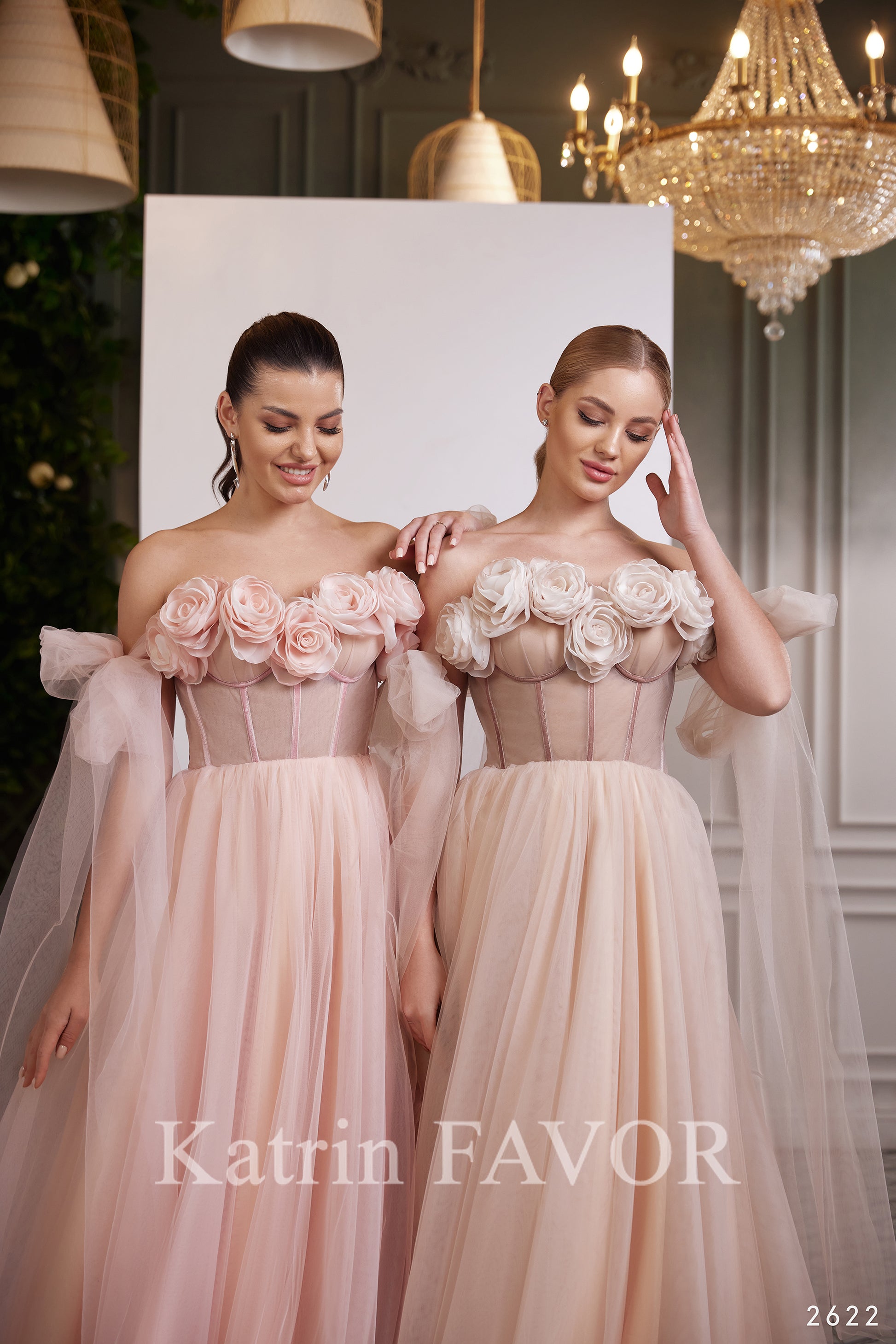 Fairy blush tulle alternative wedding dress