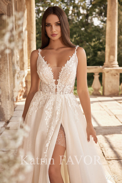 KatrinFAVORboutique-Sparkly tulle beach wedding dress