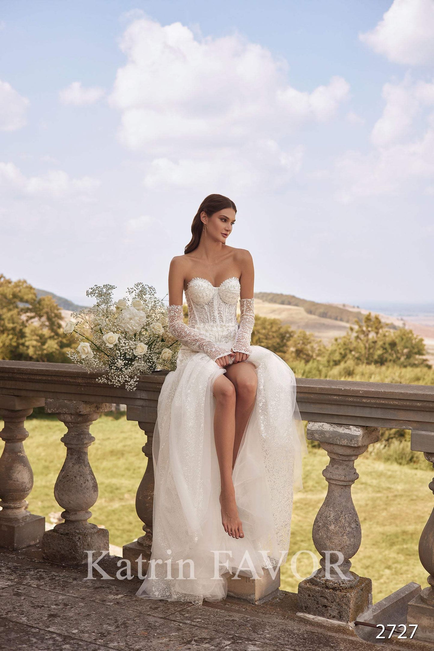 KatrinFAVORboutique-Unique wedding dress Strapless mermaid wedding dress