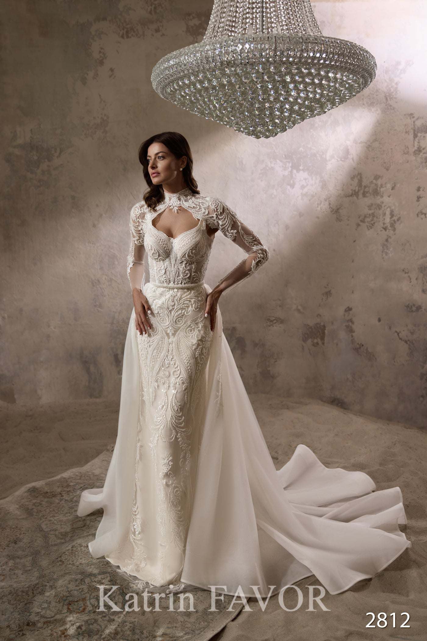 KatrinFAVORboutique-Lace dress bridal Long sleeve mermaid wedding dress