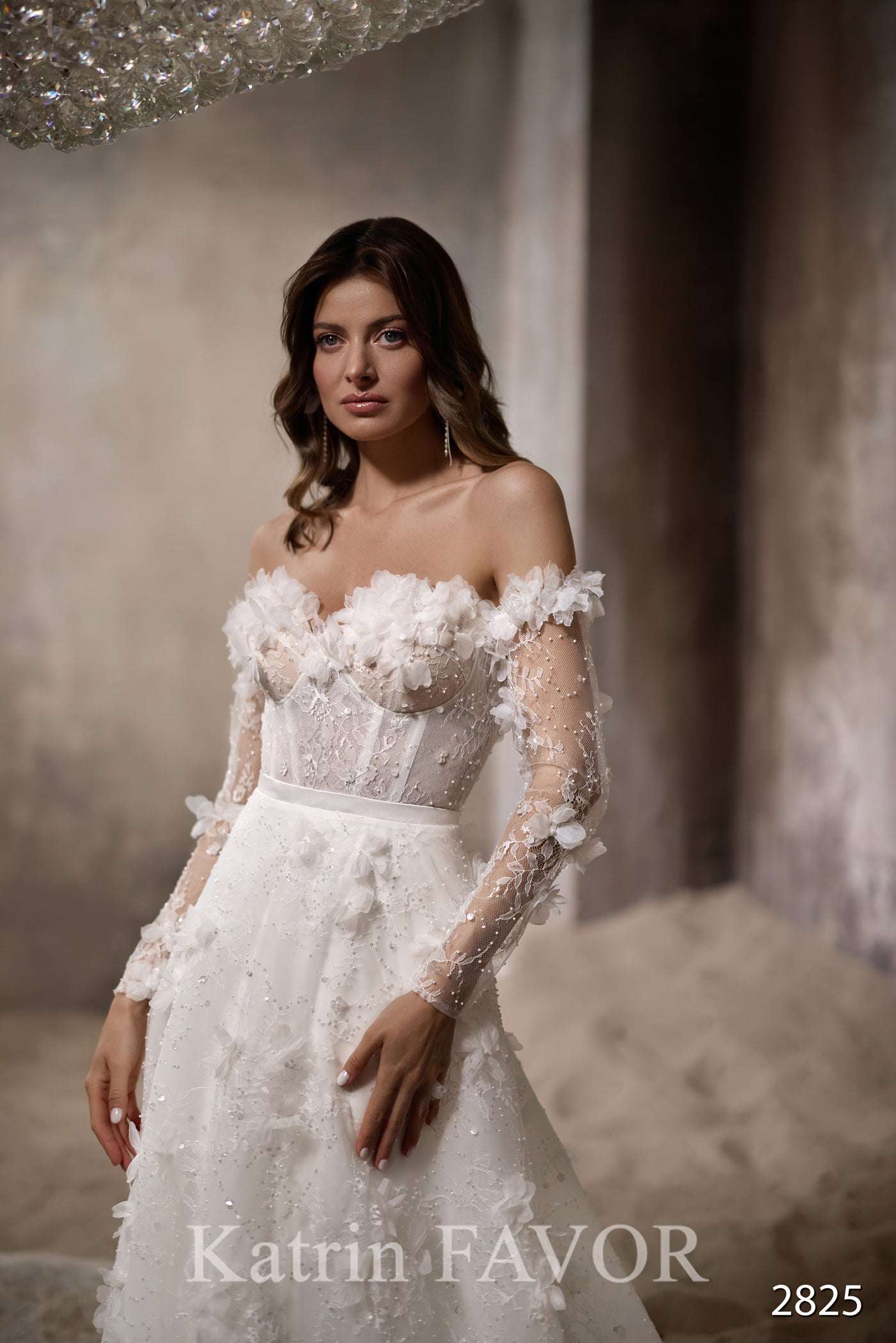 KatrinFAVORboutique-3D floral lace wedding dress Beautiful dresses wedding