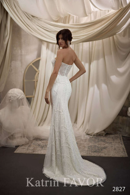 KatrinFAVORboutique-Corset fitted wedding dress Convertible bridal dress 