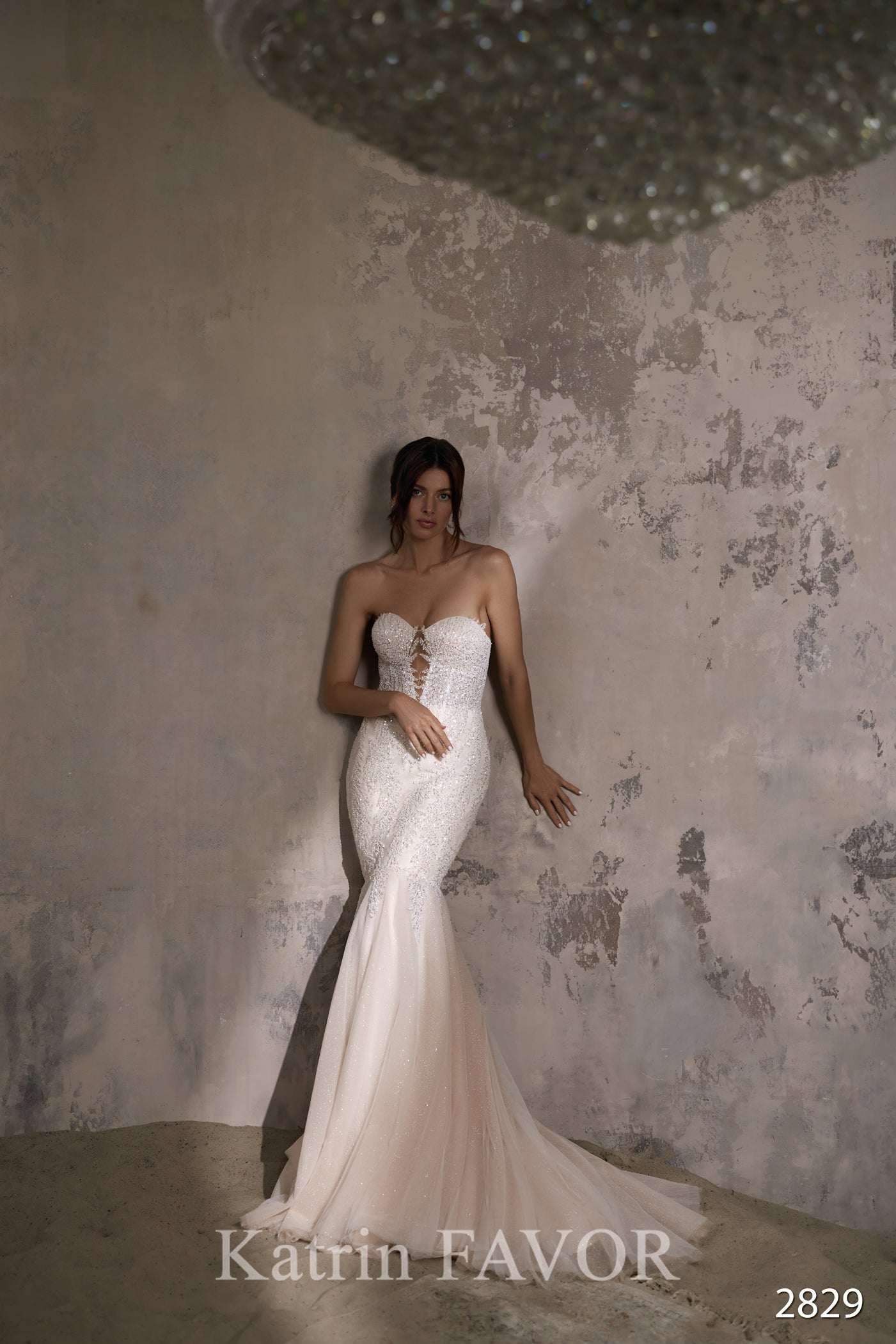 KatrinFAVORboutique-Sweetheart mermaid wedding dress Cape wedding gown