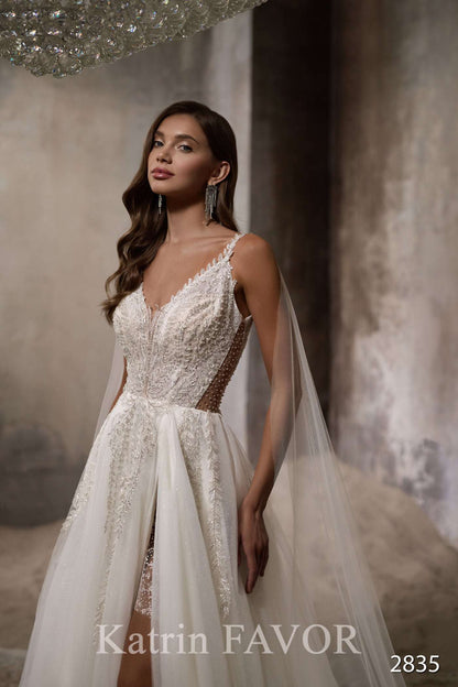 KatrinFAVORboutique-Cape wedding dress Bohemian style wedding dresses