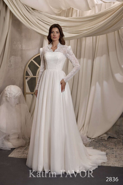 KatrinFAVORboutique-Modest wedding dress Wedding dresses for mature ladies