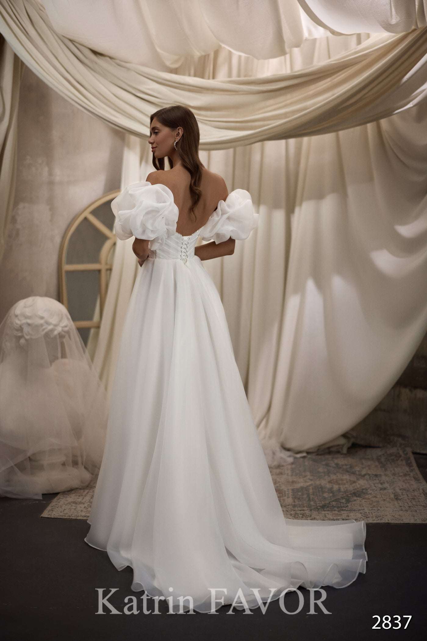 KatrinFAVORboutique-Wedding gown fairy Sweetheart organza wedding dress