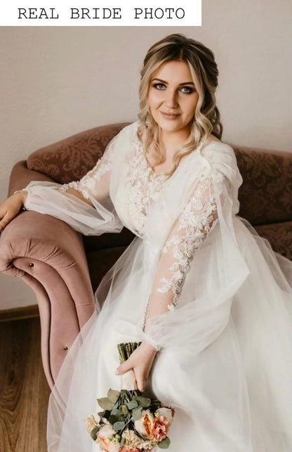 Two piece bridal outfit | Rustic romantic wedding dress | KatrinFAVOR