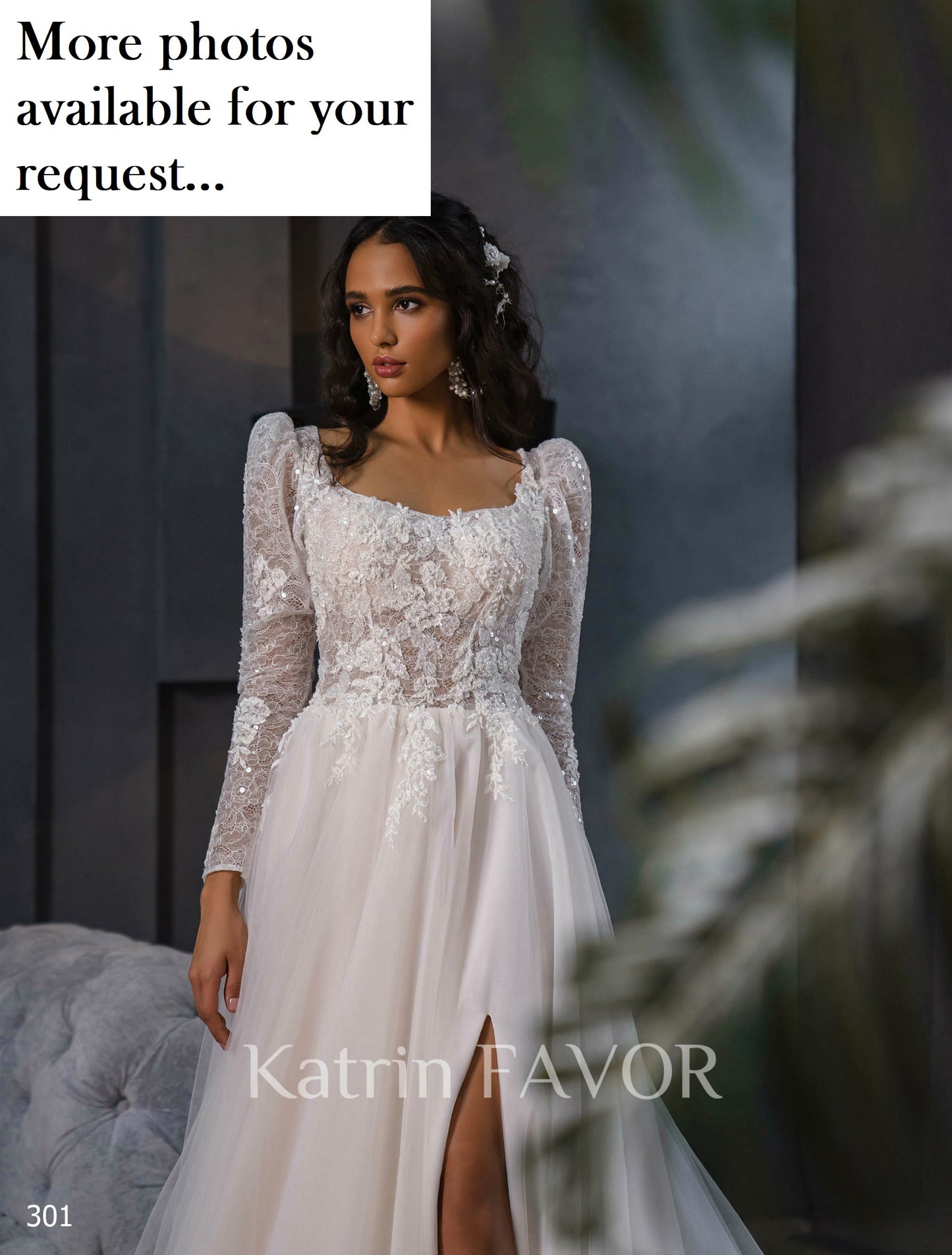 Fairy wedding dress long sleeve