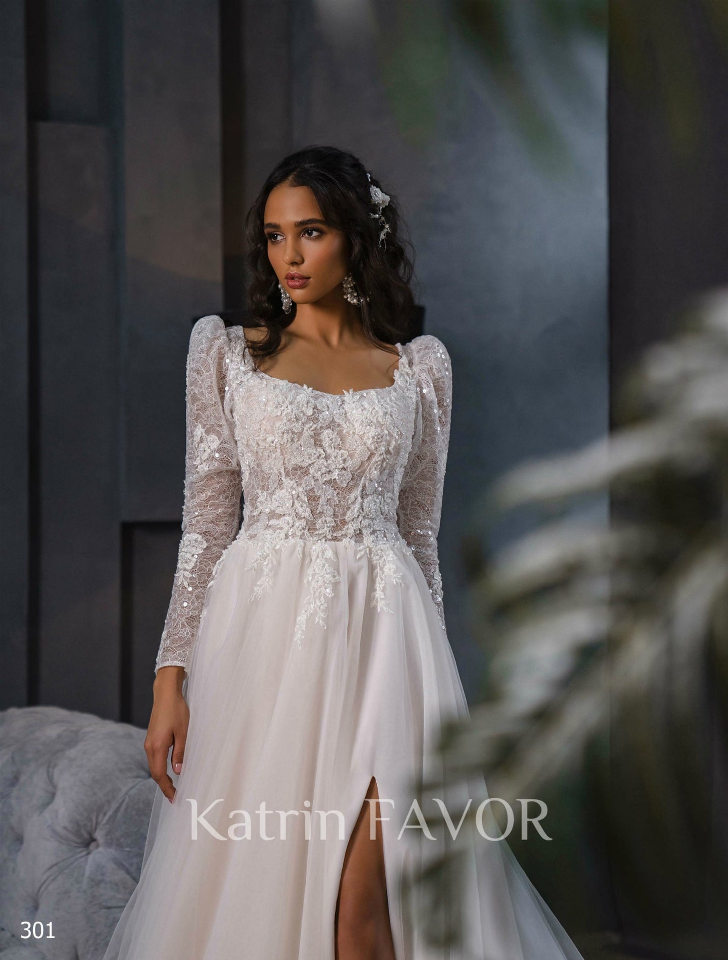 KatrinFAVORboutique-Fairy wedding dress long sleeve