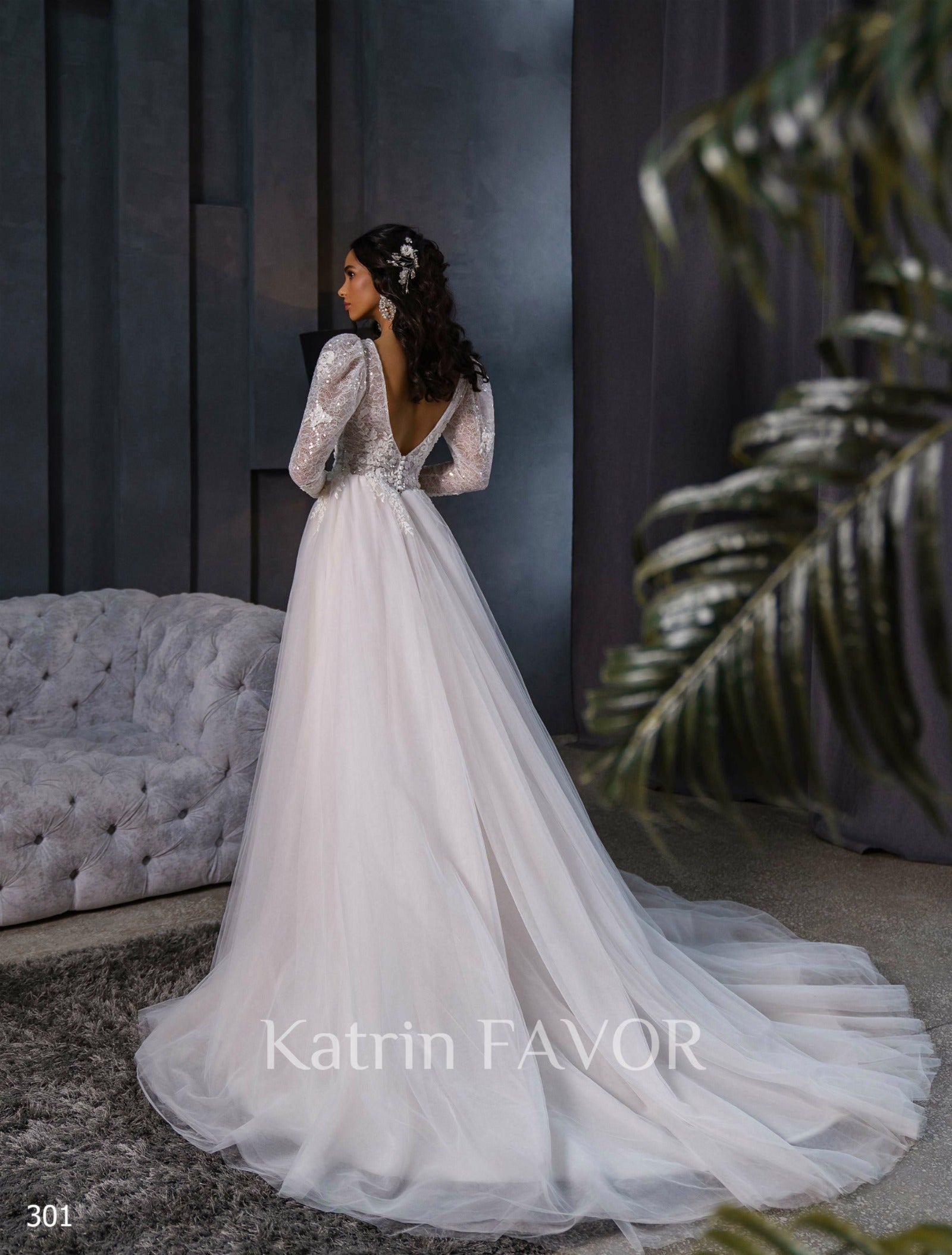 KatrinFAVORboutique-Fairy wedding dress long sleeve