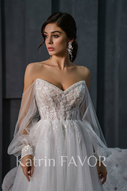KatrinFAVORboutique-Sparkly tulle fairy wedding dress