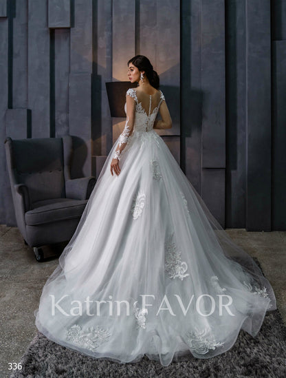 KatrinFAVORboutique-Embroidered long sleeve wedding dress
