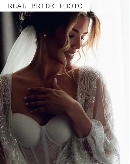 Two piece tulle wedding dress