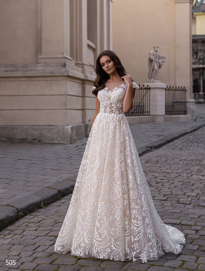 Sparkly lace wedding dress Bridal dress backless