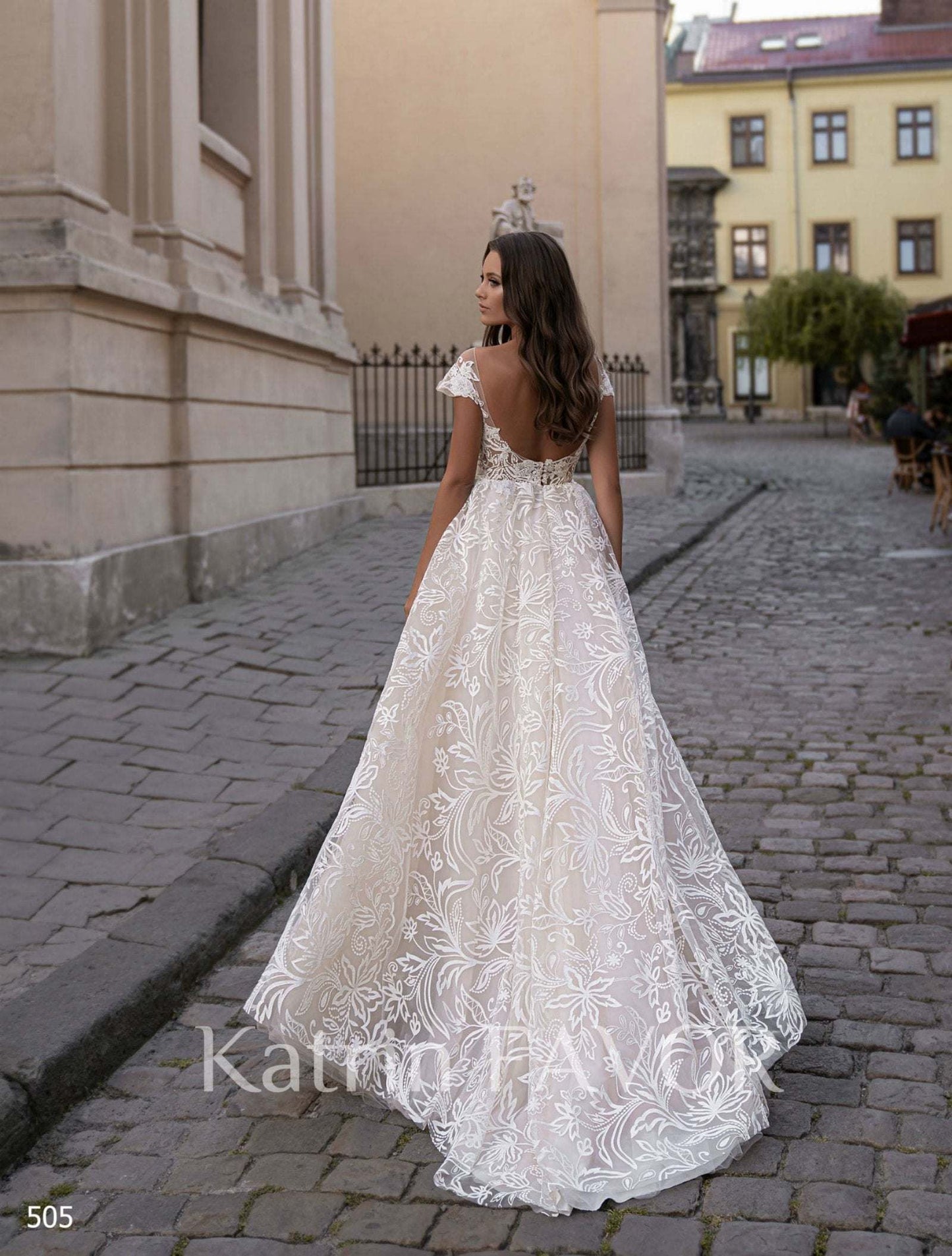 KatrinFAVORboutique-Sparkly lace wedding dress Bridal dress backless