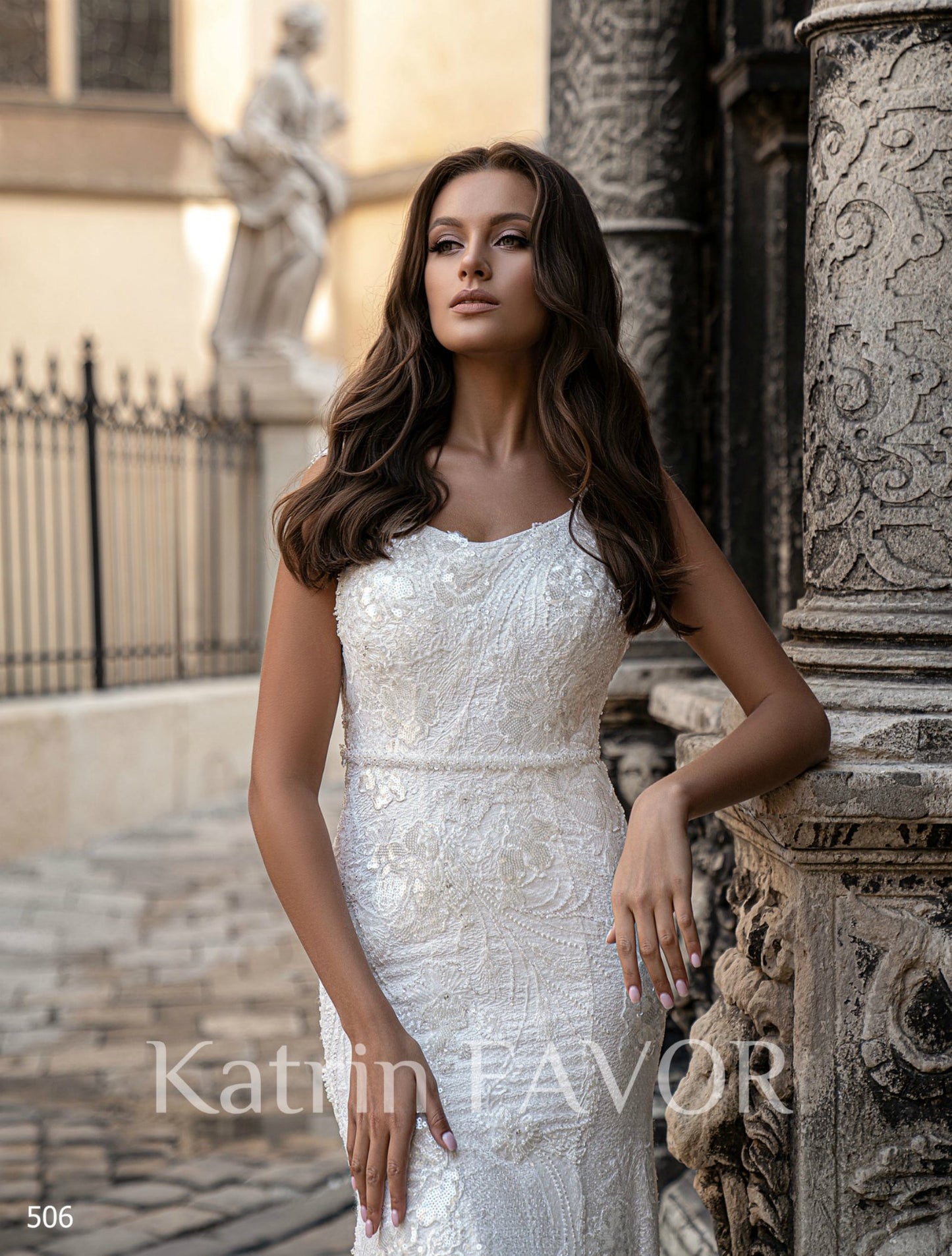 KatrinFAVORboutique-Backless wedding dress Fitted lace mermaid wedding dress