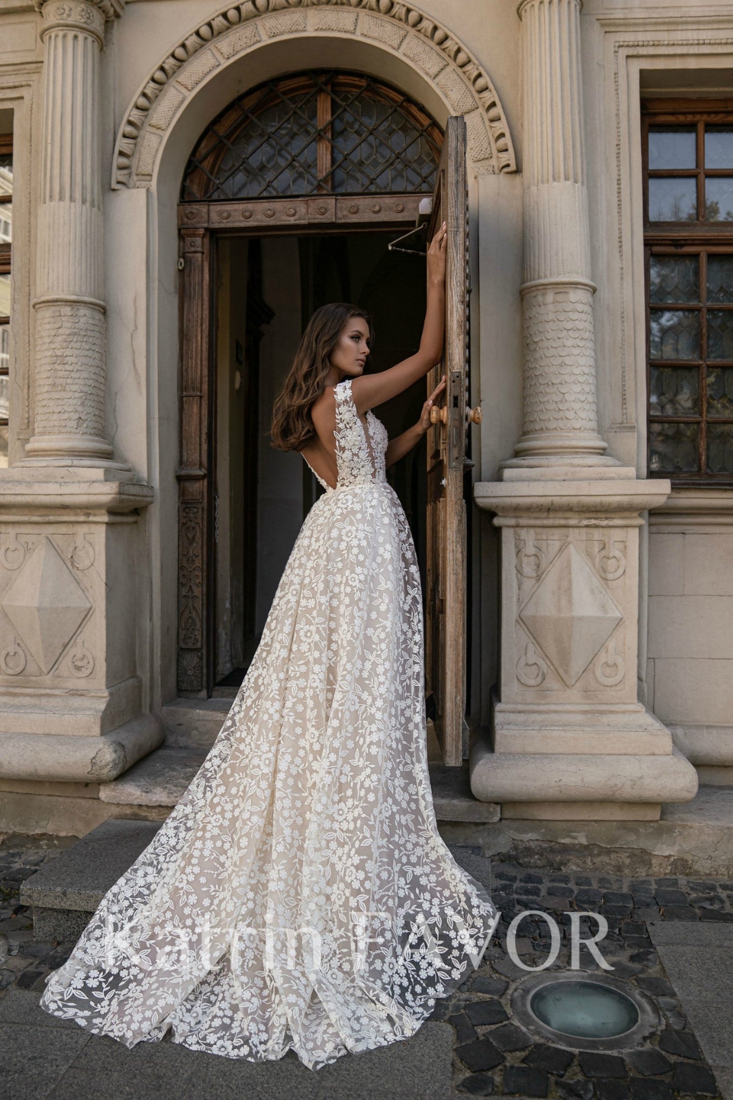 KatrinFAVORboutique-Backless floral rustic wedding dress