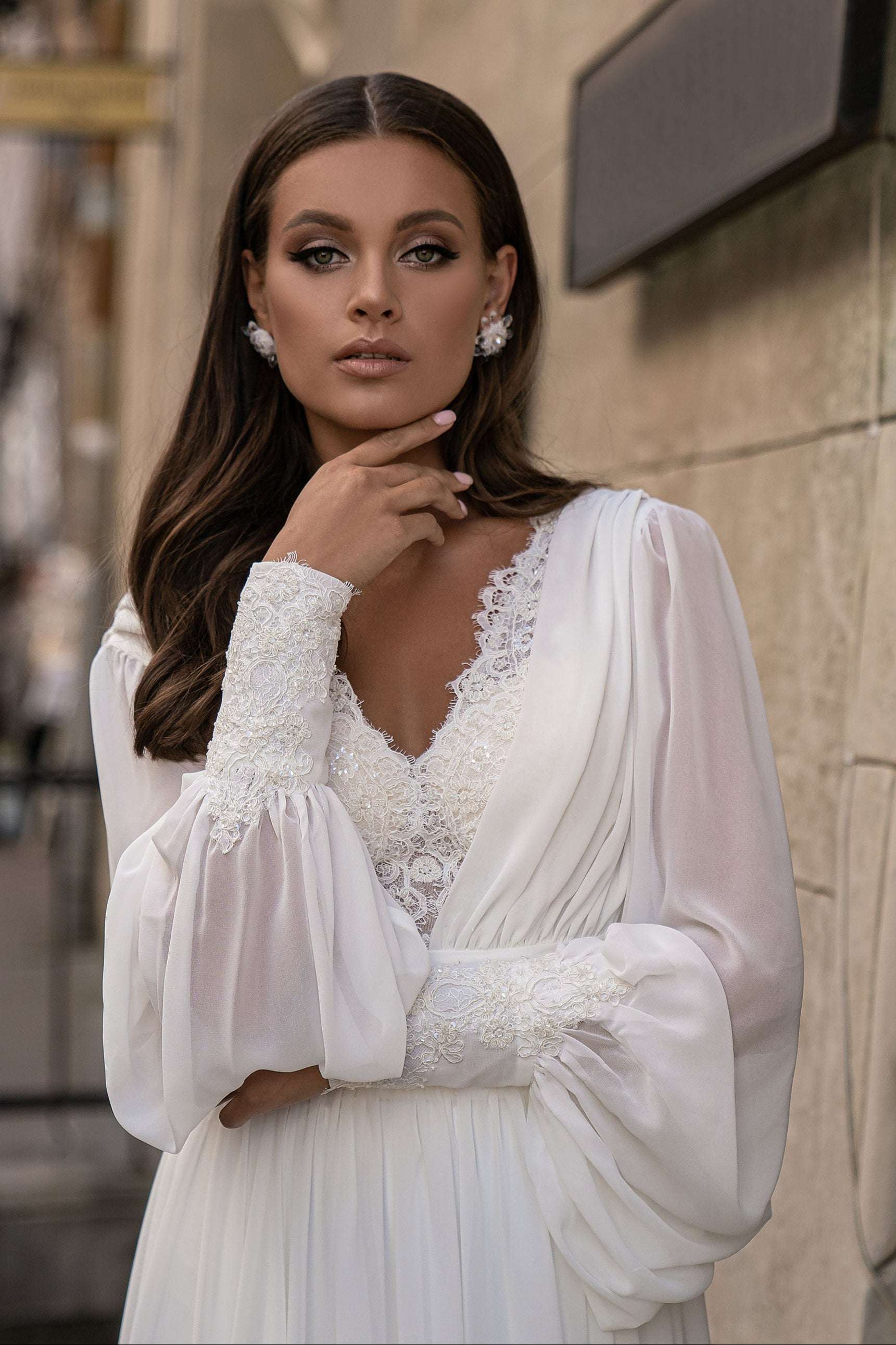 KatrinFAVORboutique-Wedding dress with chiffon Wedding renewal dresses