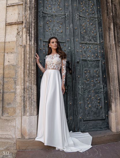 Two piece bridal outfit | Rustic romantic wedding dress | KatrinFAVOR