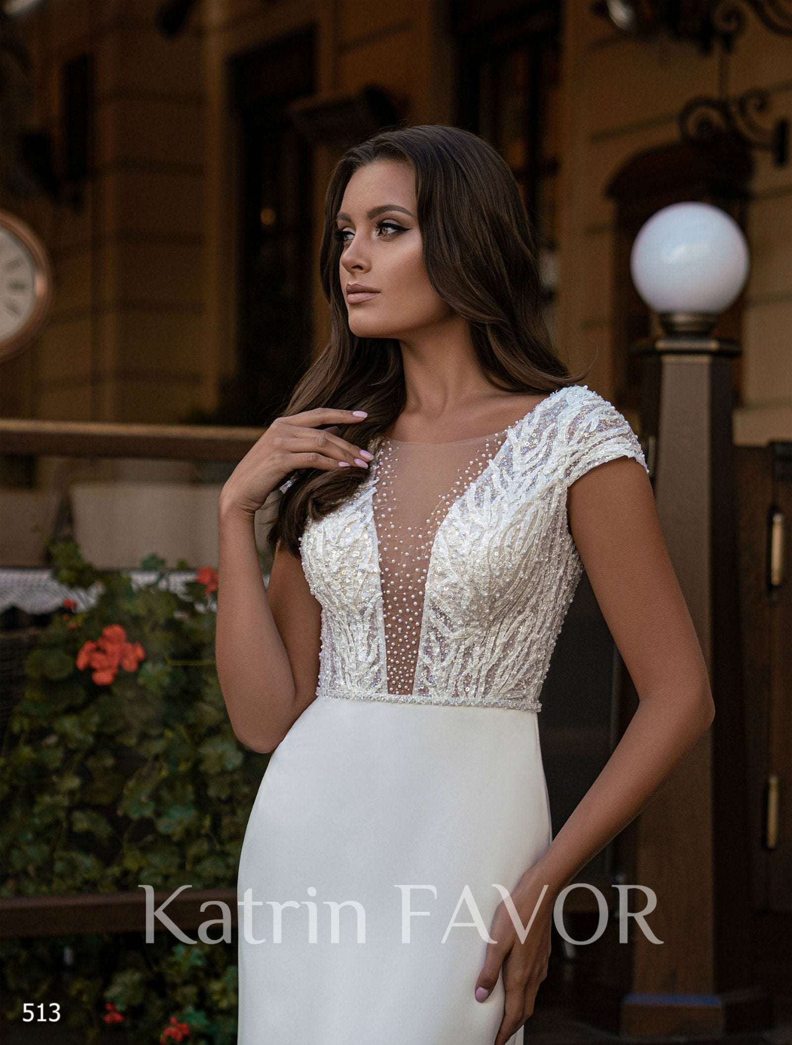 KatrinFAVORboutique-White satin sheath wedding dress Best minimalist wedding dresses