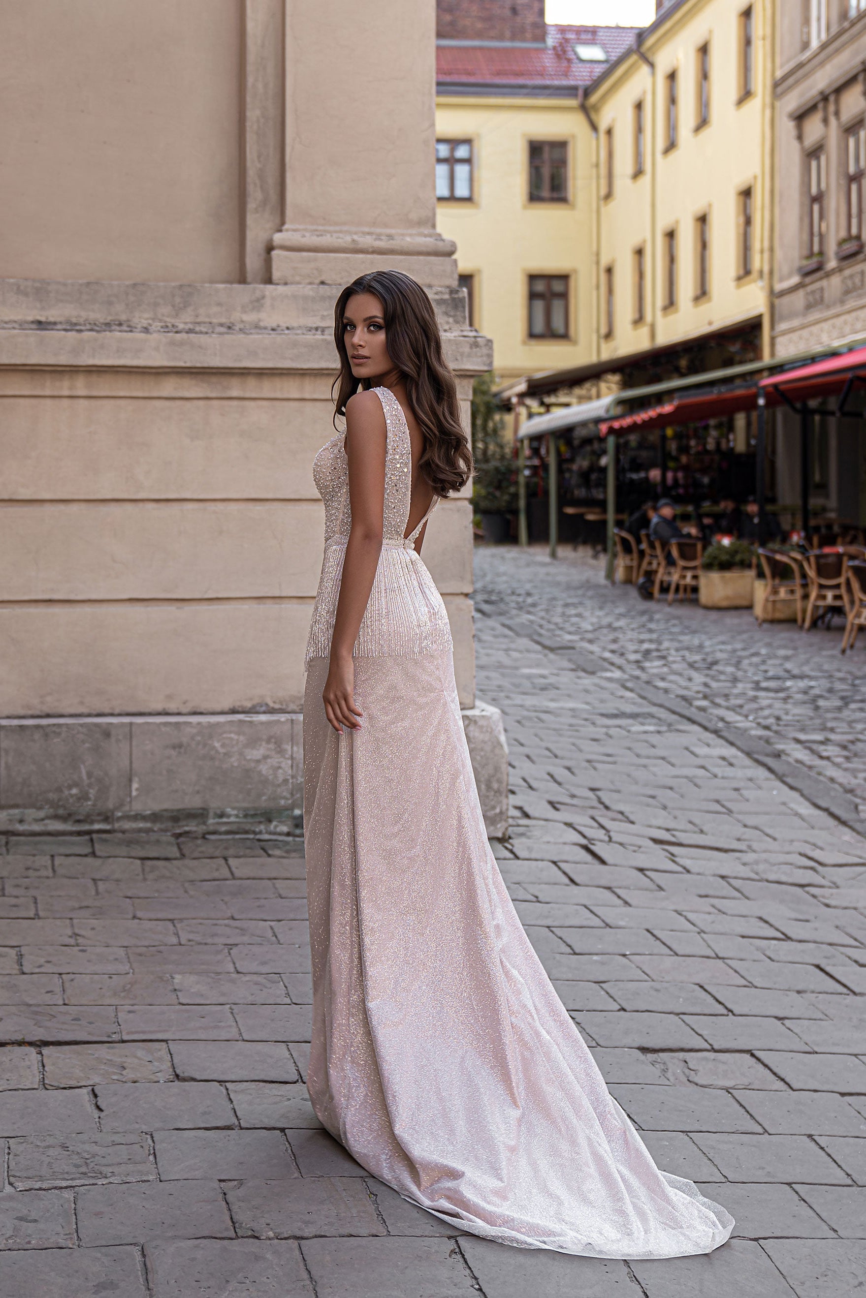 KatrinFAVORboutique-Beaded fringe wedding dress Sexy wedding party dress