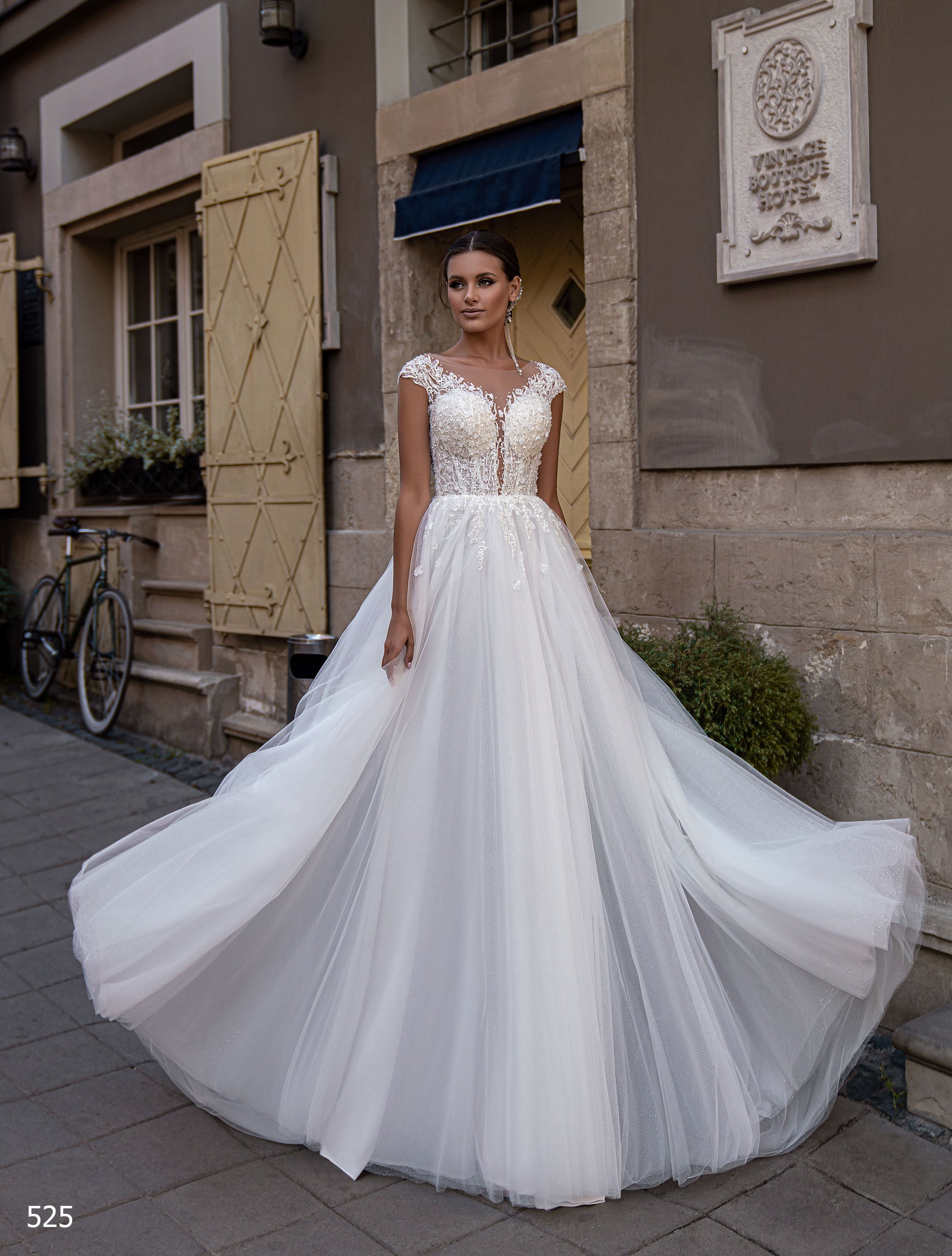 KatrinFAVORboutique-Cap sleeve wedding dress Modern gowns for wedding